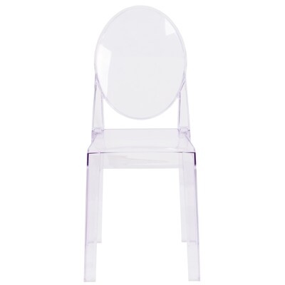 Flash Furniture Ghost Chair, Transparent Crystal Clear, 4 Pack