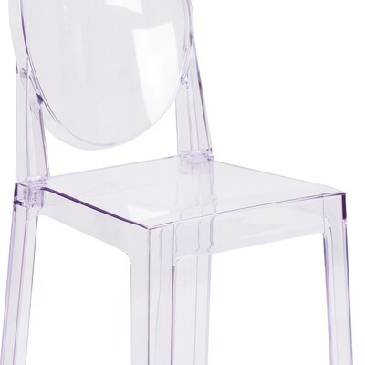 Flash Furniture Ghost Chair, Transparent Crystal Clear, 4 Pack