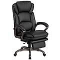 Flash Furniture Martin Ergonomic LeatherSoft Swivel High Back Executive Reclining Office Chair, Black (BT90279H)