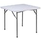 Flash Furniture Kathryn Folding Table, 33.75" x 33.75", Granite White (RB3434)