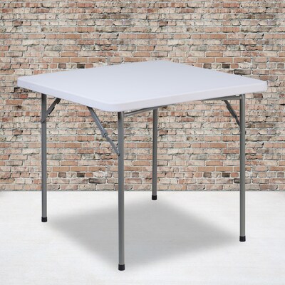 Flash Furniture Kathryn Folding Table, 33.75" x 33.75", Granite White (RB3434)