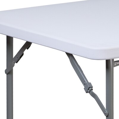 Flash Furniture Kathryn Folding Table, 33.75" x 33.75", Granite White (RB3434)