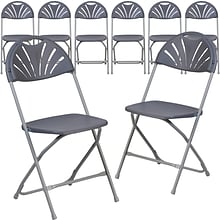 Flash Furniture HERCULES Series 800 Plastic Fan Back Folding Chair, 8/Pack (8LEL4CH)