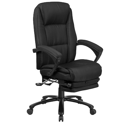 Flash Furniture High Back Fabric Executive Reclining Swivel Office Chair with Comfort Coil Seat Springs (BT90288HBK)