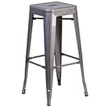 Flash Furniture Contemporary Metal Restaurant Barstool, Clear Coated (XUDGTP000430)