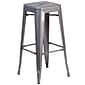 Flash Furniture Lincoln Contemporary Metal Indoor Barstool without Back, Clear Coat (XUDGTP000430)