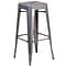 Flash Furniture Lincoln Contemporary Metal Bar Stool without Back, Clear Coated (XUDGTP000430)