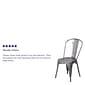 Flash Furniture Lincoln Contemporary Metal Stackable Dining Chair, Clear Coat (XUDGTP001)
