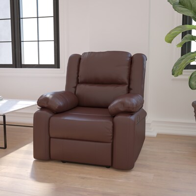 Flash Furniture Harmony Series LeatherSoft Manual Recliners Brown Leather (BT705971BN)