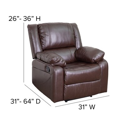 Flash Furniture Harmony Series LeatherSoft Manual Recliners Brown Leather (BT705971BN)