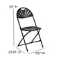 Flash Furniture HERCULES Series 800 lb. Capacity Plastic Fan Back Folding Chair 8/Pack (8LEL4BK)