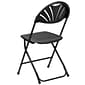 Flash Furniture HERCULES Series 800 lb. Capacity Plastic Fan Back Folding Chair 8/Pack (8LEL4BK)