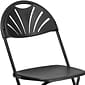 Flash Furniture HERCULES Series 800 lb. Capacity Plastic Fan Back Folding Chair 8/Pack (8LEL4BK)