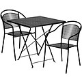Flash Furniture Black Indoor Outdoor Sets (CO28SQF03CHR2BK)
