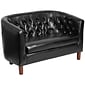 Flash Furniture HERCULES Colindale Series 49.5" LeatherSoft Tufted Loveseat, Black (QYB162HY90308BK)
