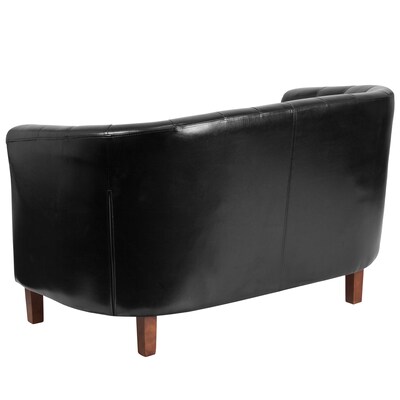 Flash Furniture HERCULES Colindale Series 49.5" LeatherSoft Tufted Loveseat, Black (QYB162HY90308BK)