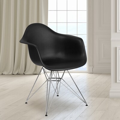 Flash Furniture Alonza Series Black Plastic Party Chair (FH13CPP1BK)