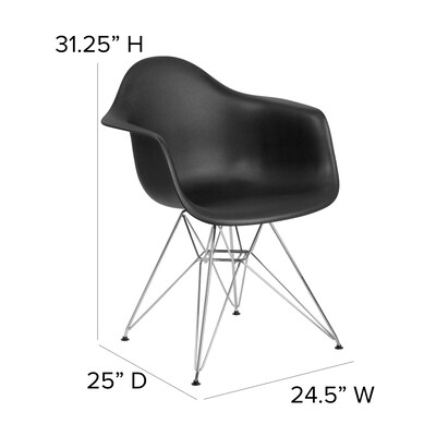 Flash Furniture Alonza Series Black Plastic Party Chair (FH13CPP1BK)