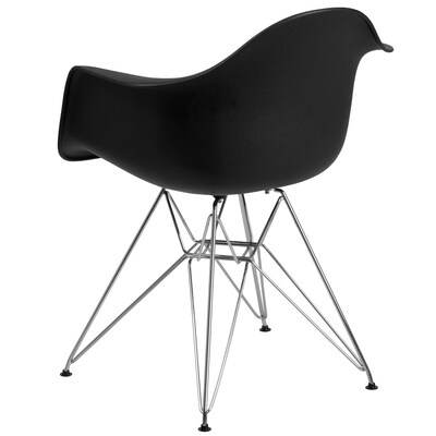 Flash Furniture Alonza Series Black Plastic Party Chair (FH13CPP1BK)