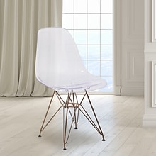 Flash Furniture Elon Series Plastic Ghost Chair, Clear (FH130CPC1)