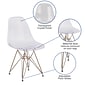 Flash Furniture Elon Series Plastic Ghost Chair, Clear (FH130CPC1)