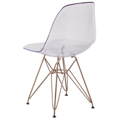 Flash Furniture Elon Series Plastic Ghost Chair, Clear (FH130CPC1)