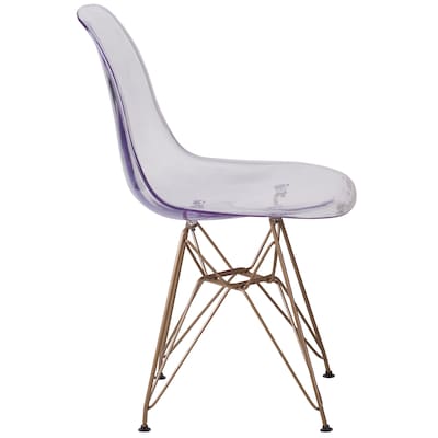 Flash Furniture Elon Series Plastic Ghost Chair, Clear (FH130CPC1)