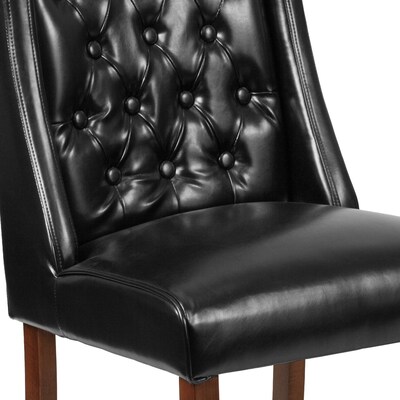 Flash Furniture Leather Tufted Parsons Chair Black 2 Pack (2QYA91BK)