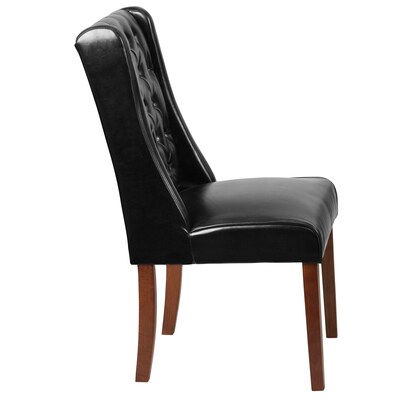 Flash Furniture Leather Tufted Parsons Chair Black 2 Pack (2QYA91BK)