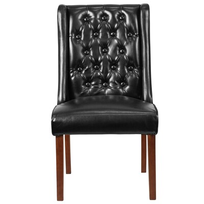 Flash Furniture Leather Tufted Parsons Chair Black 2 Pack (2QYA91BK)