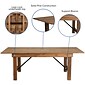Flash Furniture 84''x40" Folding Farm Table Pine Wood (XAF84X40)