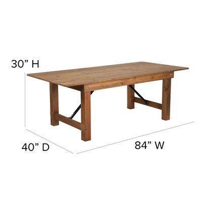 Flash Furniture 84''x40" Folding Farm Table Pine Wood (XAF84X40)