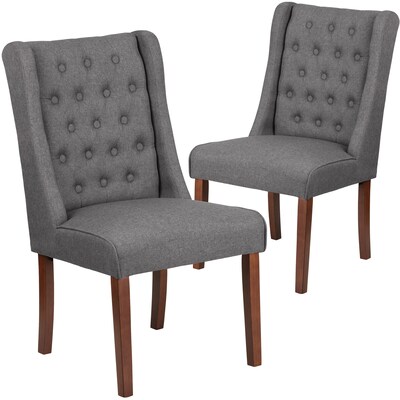 Flash Furniture Polyester Accent Chair, Gray Fabric (2QYA91GY)