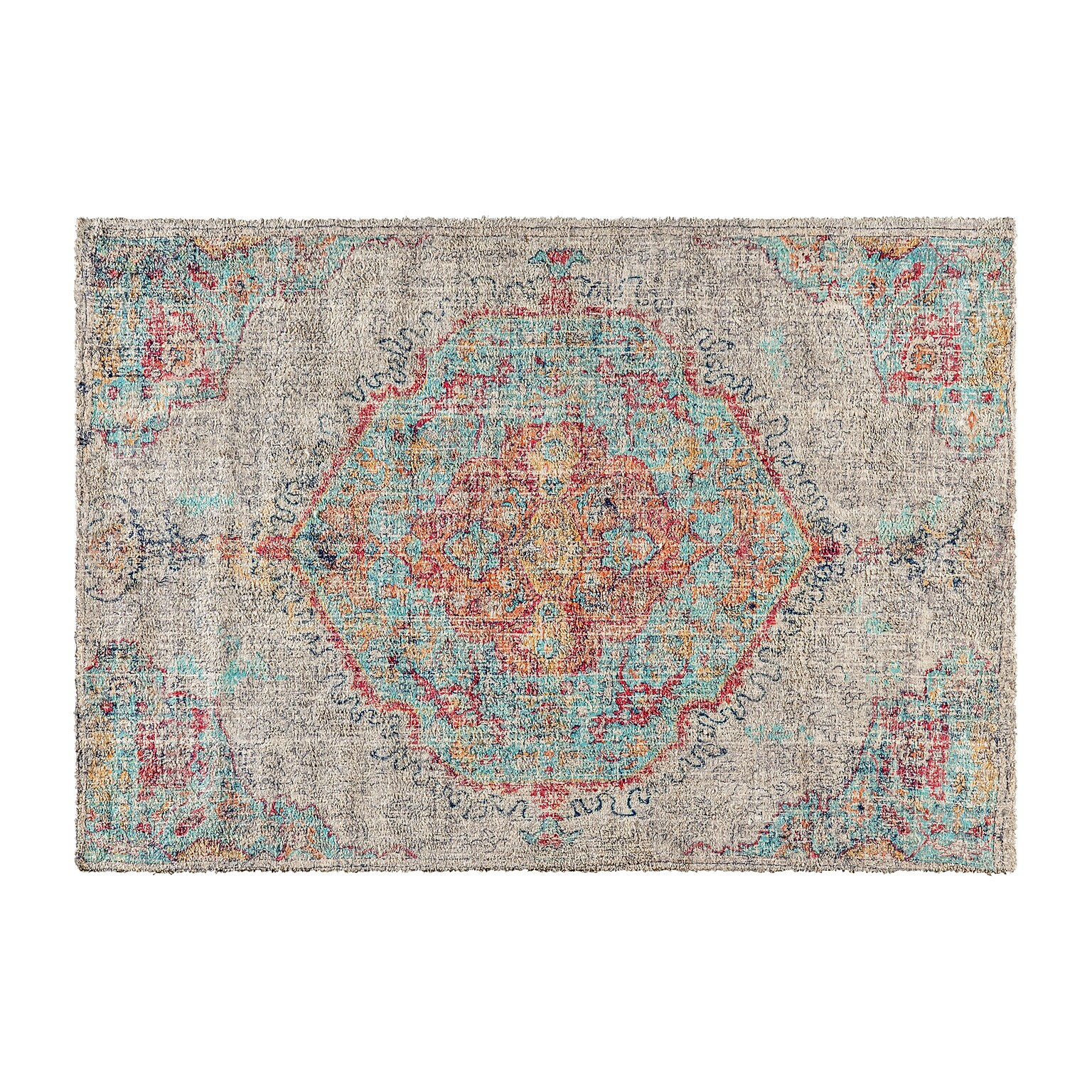 Flash Furniture Katherine Collection Polyester 85 x 60 Rectangular Machine Made Rug, Gray Multi (RCEG20210257GR)