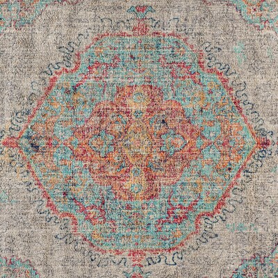 Flash Furniture Katherine Collection Polyester 85" x 60" Rectangular Machine Made Rug, Gray Multi (RCEG20210257GR)