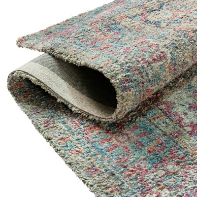 Flash Furniture Katherine Collection Polyester 120" x 94" Rectangular Machine Made Rug, Blue Multi (RCEG202101810BL)