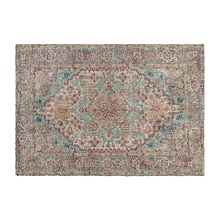 Flash Furniture Katherine Collection Polyester 84 x 61 Rectangular Machine Made Rug, Blue Multi (R