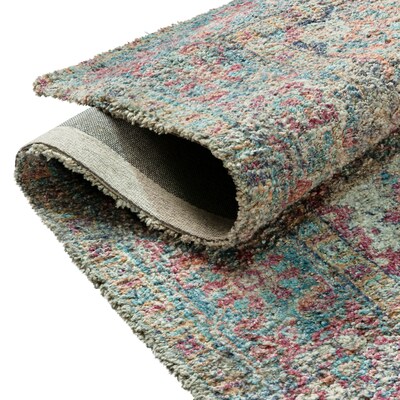 Flash Furniture Katherine Collection Polyester 84" x 61" Rectangular Machine Made Rug, Blue Multi (RCEG20210157BL)