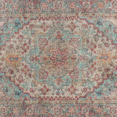 Flash Furniture Katherine Collection Polyester 84" x 61" Rectangular Machine Made Rug, Blue Multi (RCEG20210157BL)