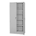 Tennsco® Deluxe Steel Storage Cabinet; Non-Assembled, 78Hx36Wx24D, Light Gray