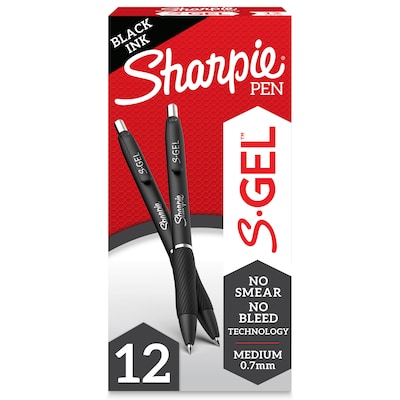 Sharpie 2096153 S-Gel Assorted Ink with Black Barrel 0.7mm