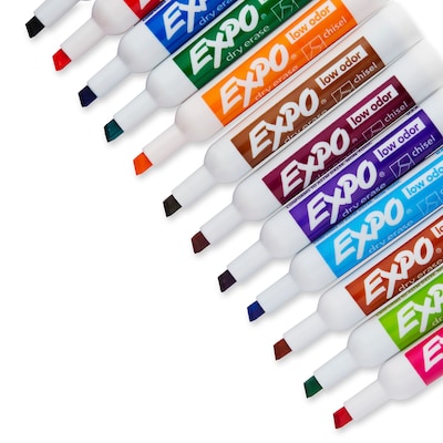 Expo Dry Erase Markers, Chisel Tip, Assorted, 12/Pack (80699)