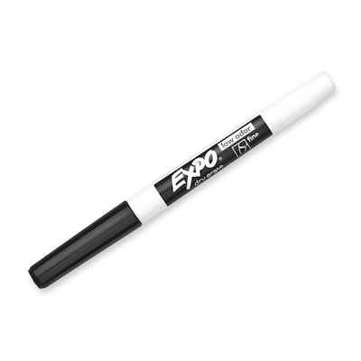 EXPO Low Odor Dry Erase Markers Bullet Tip BlackWhite Barrel Black