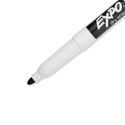 Expo Dry Erase Markers, Fine Tip, Black, 4/Pack (86661)