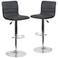 Flash Furniture Modern Vinyl Adjustable Bar Stool, Gray, 2-Pieces (2CH920231GY)