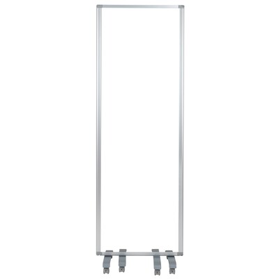 Flash Furniture Mobile Partition with Lockable Casters, 72"H x 24"W, Clear Acrylic (BRPTT013AC60183)