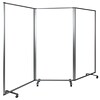 Flash Furniture Mobile Partition with Lockable Casters, 72H x 36W, Clear Acrylic (BRPTT013AC90183)