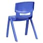 Flash Furniture Whitney Plastic Student Stackable Chair, Blue, 2 Pack (2YUYCX004BLUE)