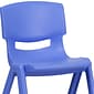 Flash Furniture Plastic Student Stacking Chair, Blue, 2-Pieces (2YUYCX004BLUE)