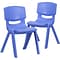 Flash Furniture Whitney Plastic Student Stackable Chair, Blue, 2 Pack (2YUYCX005BLUE)